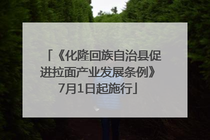 《化隆回族自治县促进拉面产业发展条例》7月1日起施行