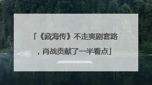 《藏海传》不走爽剧套路，肖战贡献了一半看点