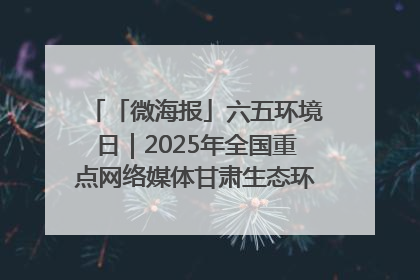 「微海报」六五环境日｜2025年全国重点网络媒体甘肃生态环保行走进兰州新区