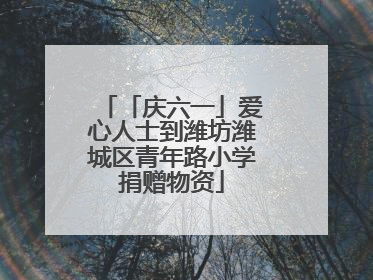 「庆六一」爱心人士到潍坊潍城区青年路小学捐赠物资
