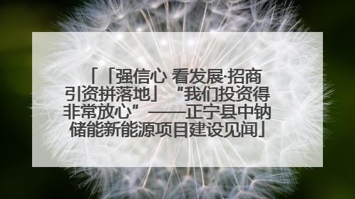 「强信心 看发展·招商引资拼落地」“我们投资得非常放心”——正宁县中钠储能新能源项目建设见闻