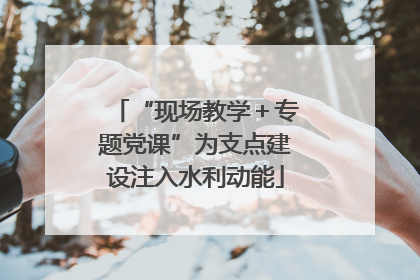 “现场教学＋专题党课”为支点建设注入水利动能