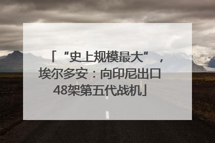 “史上规模最大”，埃尔多安：向印尼出口48架第五代战机