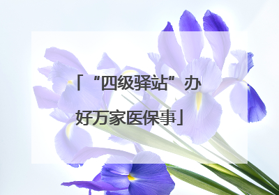 “四级驿站”办好万家医保事