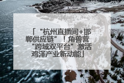 “杭州直播间+邯郸供应链”！角兽营“跨域双平台”激活鸡泽产业新动能