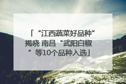 “江西蔬菜好品种”揭晓 南昌“武阳白椒”等10个品种入选
