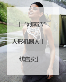 “河南造”人形机器人上线售卖