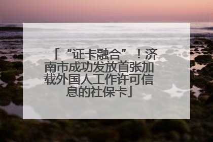 “证卡融合”！济南市成功发放首张加载外国人工作许可信息的社保卡