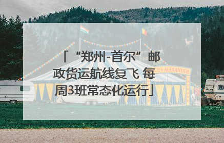 “郑州-首尔”邮政货运航线复飞 每周3班常态化运行