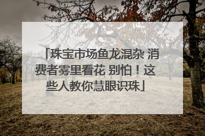 珠宝市场鱼龙混杂 消费者雾里看花 别怕！这些人教你慧眼识珠