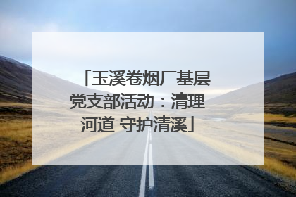 玉溪卷烟厂基层党支部活动：清理河道 守护清溪