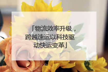 物流效率升级，跨越速运以科技驱动快运变革