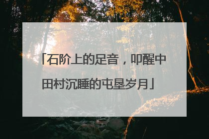 石阶上的足音，叩醒中田村沉睡的屯垦岁月