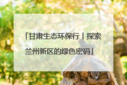 甘肃生态环保行丨探索兰州新区的绿色密码
