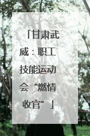 甘肃武威：职工技能运动会“燃情收官”
