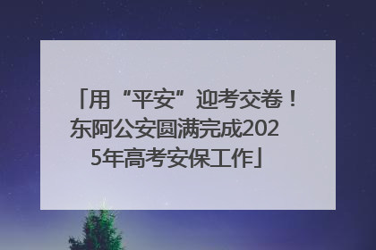 用“平安”迎考交卷！东阿公安圆满完成2025年高考安保工作