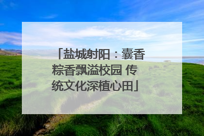 盐城射阳：囊香粽香飘溢校园 传统文化深植心田