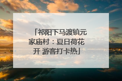 祁阳下马渡镇元家庙村：夏日荷花开 游客打卡热