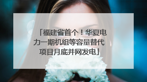 福建省首个！华夏电力一期机组等容量替代项目月底并网发电