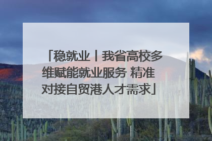 稳就业丨我省高校多维赋能就业服务 精准对接自贸港人才需求