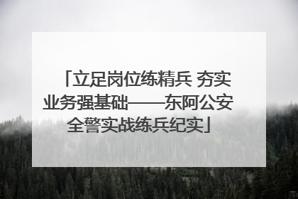 立足岗位练精兵 夯实业务强基础——东阿公安全警实战练兵纪实