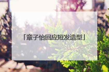 章子怡回应短发造型