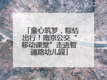 童心筑梦，粽情出行！南京公交“移动课堂”走进智通路幼儿园