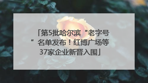 第5批哈尔滨“老字号”名单发布！红博广场等37家企业新晋入围