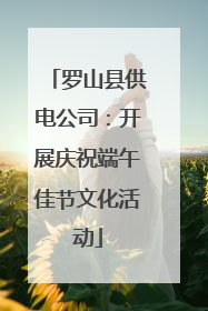 罗山县供电公司：开展庆祝端午佳节文化活动