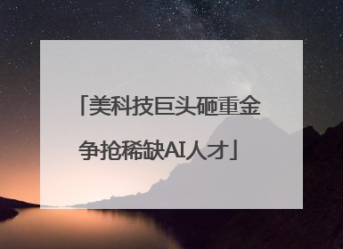 美科技巨头砸重金争抢稀缺AI人才