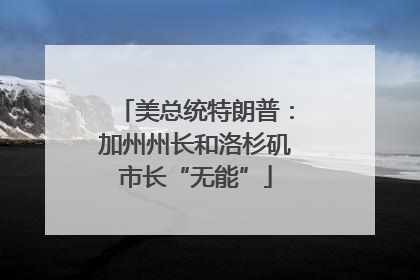 美总统特朗普：加州州长和洛杉矶市长“无能”