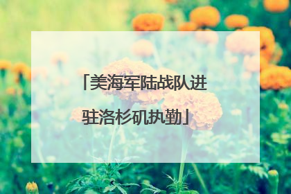 美海军陆战队进驻洛杉矶执勤