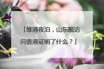 维港夜泊，山东舰访问香港证明了什么？
