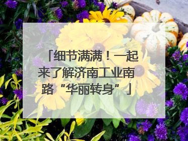 细节满满！一起来了解济南工业南路“华丽转身”