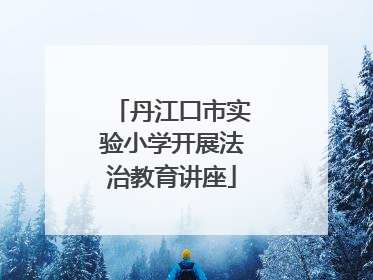 丹江口市实验小学开展法治教育讲座
