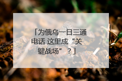为俄乌一日三通电话 这里成“关键战场”？