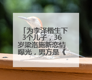 为李泽楷生下3个儿子，36岁梁洛施新恋情曝光，男方是《天龙八部》游坦之