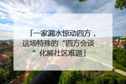 一家漏水惊动四方，这场特殊的“四方会谈”化解社区难题
