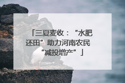 三夏麦收：“水肥还田”助力河南农民“减投增产”