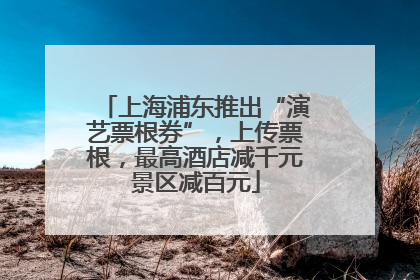 上海浦东推出“演艺票根券”，上传票根，最高酒店减千元景区减百元