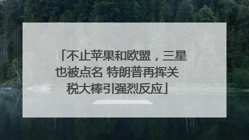 不止苹果和欧盟，三星也被点名 特朗普再挥关税大棒引强烈反应