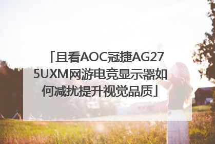 且看AOC冠捷AG275UXM网游电竞显示器如何减扰提升视觉品质