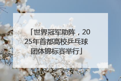世界冠军助阵，2025年首都高校乒乓球团体锦标赛举行