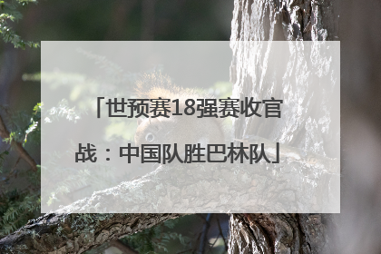 世预赛18强赛收官战：中国队胜巴林队