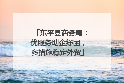 东平县商务局：优服务助企纾困，多措施稳定外贸