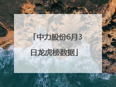 中力股份6月3日龙虎榜数据