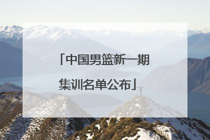 中国男篮新一期集训名单公布