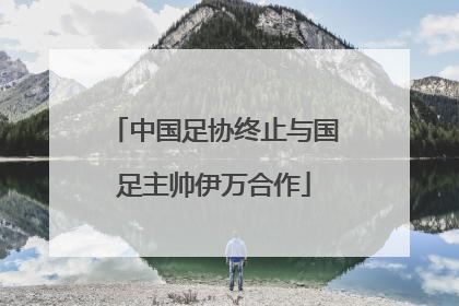 中国足协终止与国足主帅伊万合作