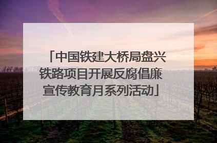 中国铁建大桥局盘兴铁路项目开展反腐倡廉宣传教育月系列活动