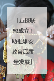 五校联盟成立！助推雄安教育高质量发展
